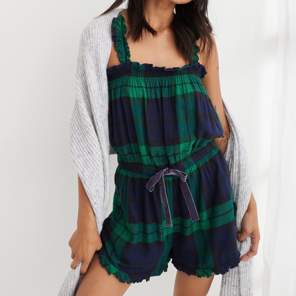 aerie Pants - aerie plaid romper